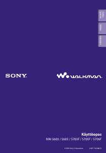 Käyttöohje Sony NW-S705F Walkman MP3-soitin