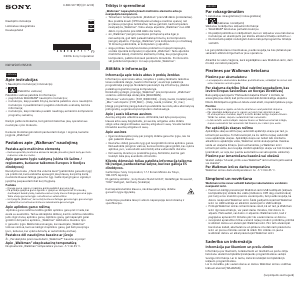 Rokasgrāmata Sony NW-WS413 Walkman Mp3 atskaņotājs