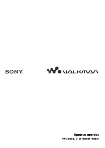 Priručnik Sony NWD-B103F Walkman Mp3 reproduktor