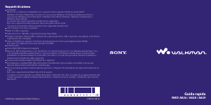 Manuale Sony NWZ-A826 Walkman Lettore Mp3