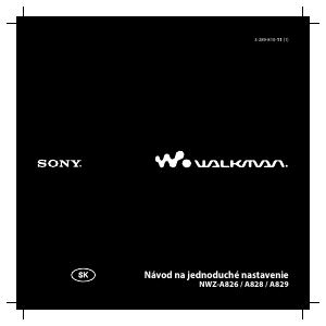Návod Sony NWZ-A826 Walkman Mp3 prehrávač
