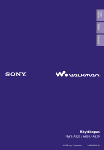 Käyttöohje Sony NWZ-A828 Walkman MP3-soitin
