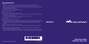 Manual Sony NWZ-A829 Walkman Mp3 Player