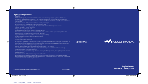 Instrukcja Sony NWZ-A829 Walkman Odtwarzacz Mp3