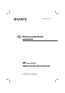 Návod Sony NWZ-B142F Walkman Mp3 prehrávač
