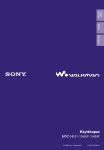 Käyttöohje Sony NWZ-E435F Walkman MP3-soitin