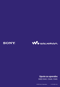 Priručnik Sony NWZ-E443 Walkman Mp3 reproduktor