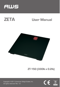 Manual AWS ZT-150 Scale