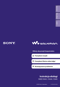 Instrukcja Sony NWZ-E445 Walkman Odtwarzacz Mp3