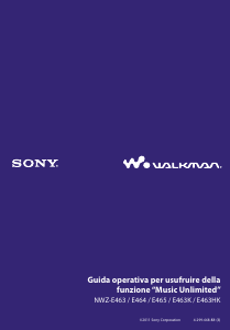 Manuale Sony NWZ-E465 Lettore Mp3