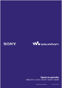 Priručnik Sony NWZ-S516 Walkman Mp3 reproduktor