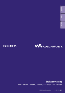 Bruksanvisning Sony NWZ-S636F Walkman Mp3 spelare