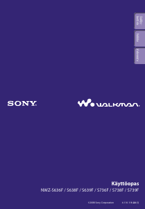 Käyttöohje Sony NWZ-S638F Walkman MP3-soitin