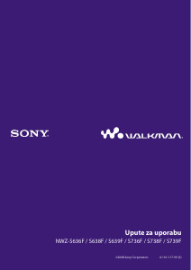 Priručnik Sony NWZ-S638F Walkman Mp3 reproduktor