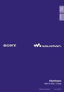 Käyttöohje Sony NWZ-X1060 Walkman MP3-soitin