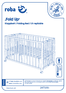 사용 설명서 Roba Fold Up 아기 침대