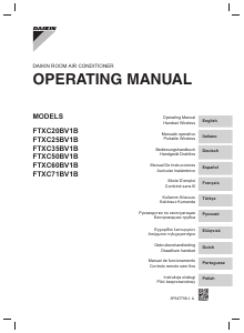 Manual Daikin FTXC71BV1B Ar condicionado