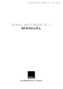 Manual Dali Alteco C-1 Speaker