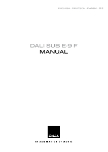 Manual Dali Sub E-9 F Subwoofer
