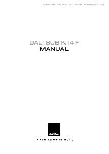 Manual Dali Sub K-14 F Subwoofer