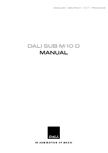 Manual Dali Sub M-10 D Subwoofer