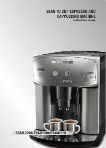 Manual DeLonghi ESAM2200.S Coffee Machine