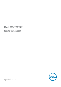 Handleiding Dell C5522QT LED monitor