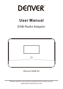 Bruksanvisning Denver DAB-20 Radio