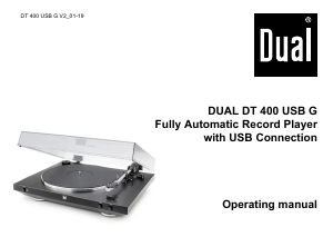 Manual Dual DT 400 USB G Turntable