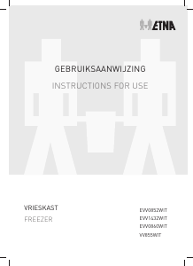 Handleiding ETNA VV855WIT Vriezer