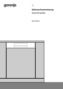 Bedienungsanleitung Gorenje GI673C60X Geschirrspüler