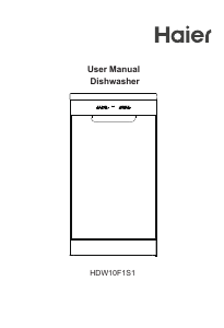 Manual Haier HDW10F1S1 Dishwasher