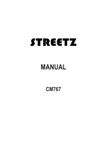 Bedienungsanleitung Streetz CM767 Lautsprecher