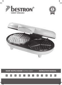 Manual Bestron ADWM1000V Waffle Maker