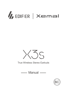 説明書 Edifier EDF200060 X3S Xemal ヘッドフォン