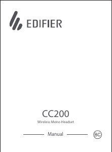 Manual de uso Edifier CC200 Headset