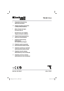 Manuale Einhell TE-CD 12 Li Trapano avvitatore