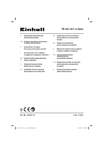 Manuale Einhell TE-OS 18/1 Li-Solo Levigatrice orbitale