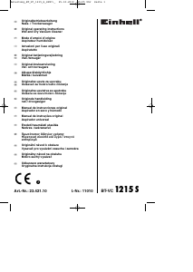 Bedienungsanleitung Einhell BT-VC 1215 S Staubsauger