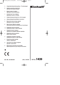 Manuale Einhell RT-VC 1420 Aspirapolvere