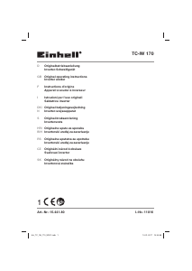 Manuale Einhell TC-IW 170 Saldatrice