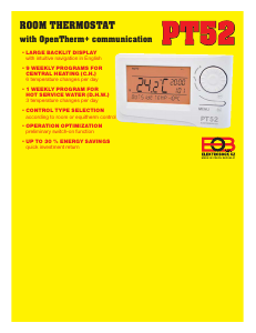 Manual Elektrobock PT52 Thermostat