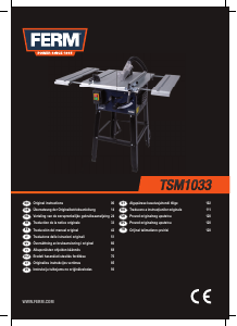 Manual de uso FERM TSM1033 Sierra de mesa