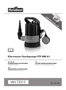 Bedienungsanleitung Florabest FTP 400 A1 Wasserpumpe