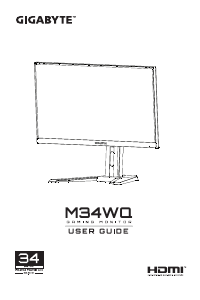 Handleiding Gigabyte M34WQ LED monitor