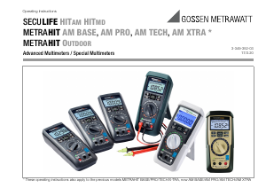 Manual Gossen Metrawatt METRAHIT AM XTRA Multimeter