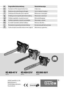 Manuale Güde KS 450-53 V Motosega