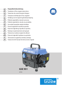 Priručnik Güde GSE 951 Generator