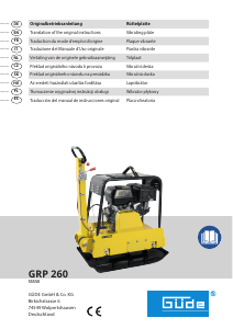 Manual de uso Güde GRP 260 Compactador de placa