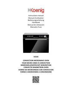 Manual de uso H.Koenig VIO34 Microondas